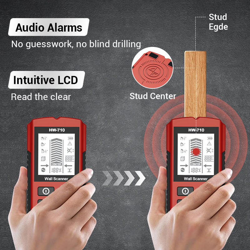 💯 6 w 1 Wielofunkcyjny ścienny wykrywacz metali z ekranem HD LCD do laptopa