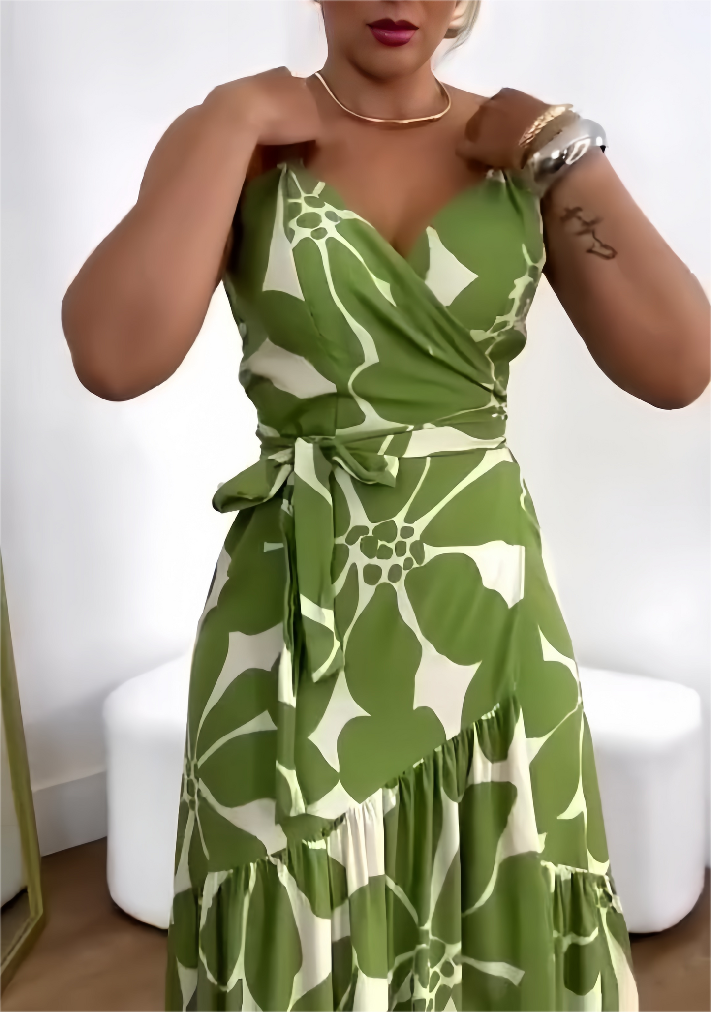 🌼 Sukienki casualowe z dekoltem w serek dla kobiet