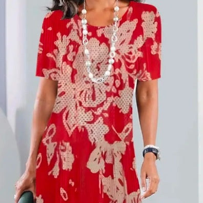 Sukienka plisowana damska w bloki kolorystyczne