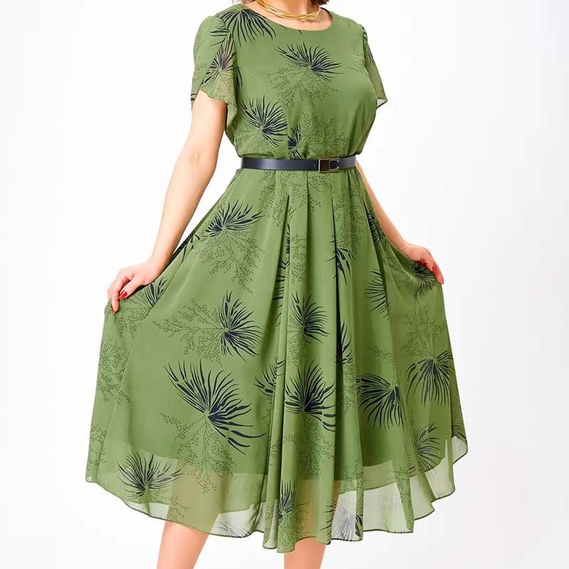 🔥 Sukienka o kroju litery A z paskiem | Sukienka w kwiatowym i letnim stylu