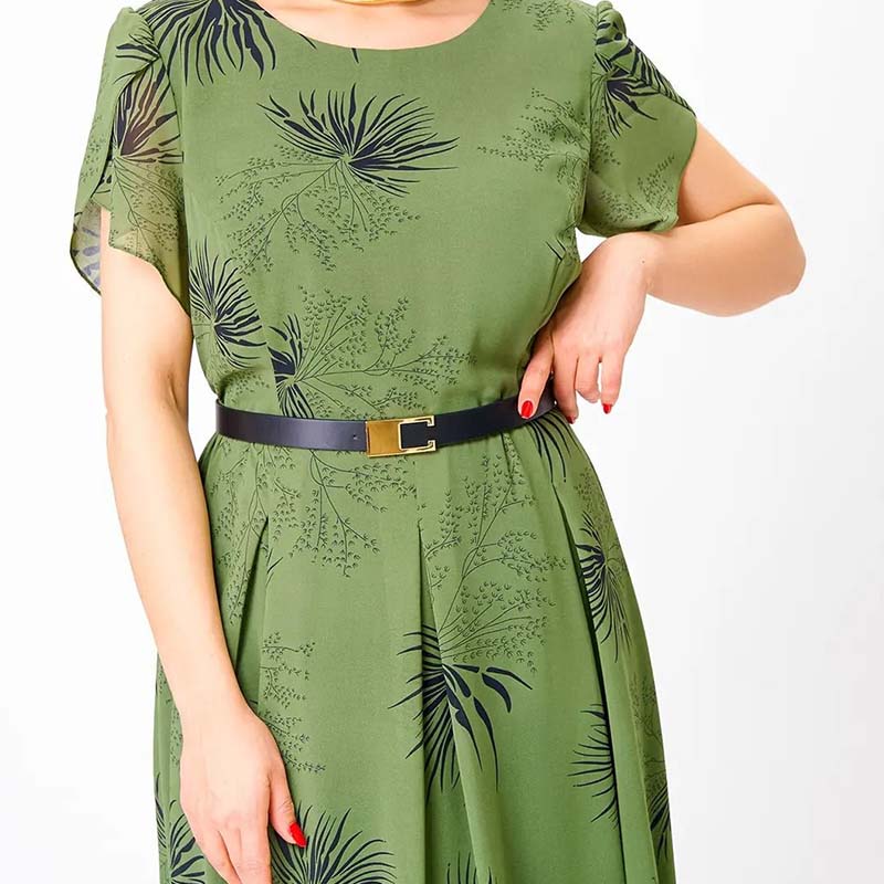 🔥 Sukienka o kroju litery A z paskiem | Sukienka w kwiatowym i letnim stylu