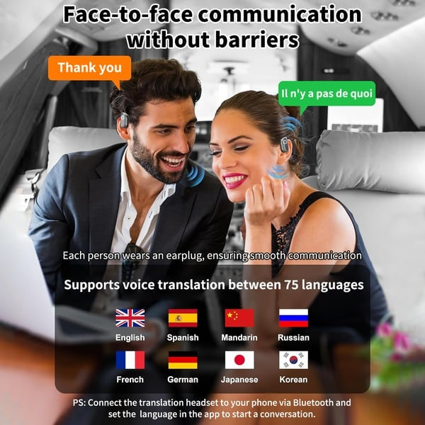 🏆Bestseller numer 1 ⏰ Ostatni dzień 💎 Słuchawki bezprzewodowe OWS Bluetooth 5.4 z tłumaczeniem AI (dla iOS i Androida)