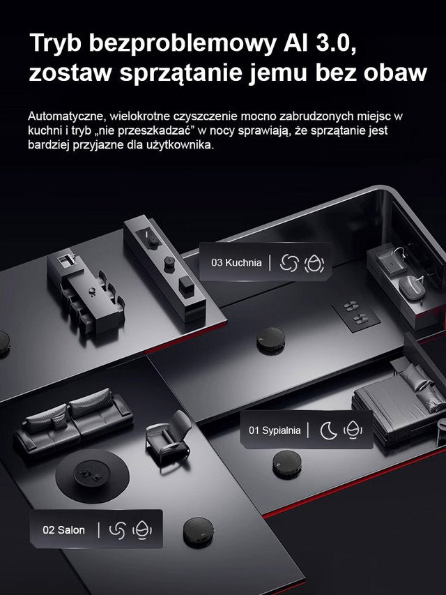 Ultracienki odkurzacz 3w1 do zamiatania, odkurzania i mycia podłóg