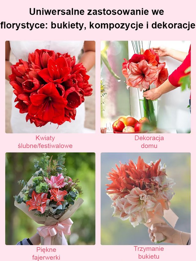 Silnie pachnące, całoroczne, kwitnące cebule amarylisów