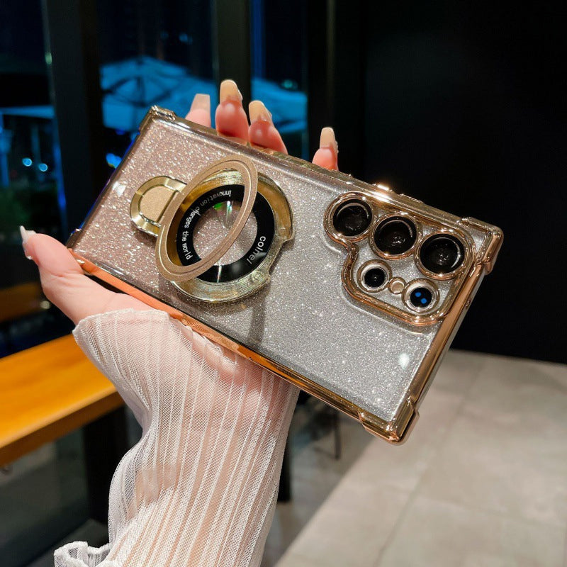 Magnetyczne gradientowe etui na telefony komórkowe z brokatem magnetycznym do Samsung S22/23/24