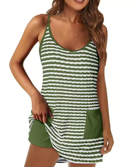 🎁Damska letnia sukienka bez rękawów z szortami